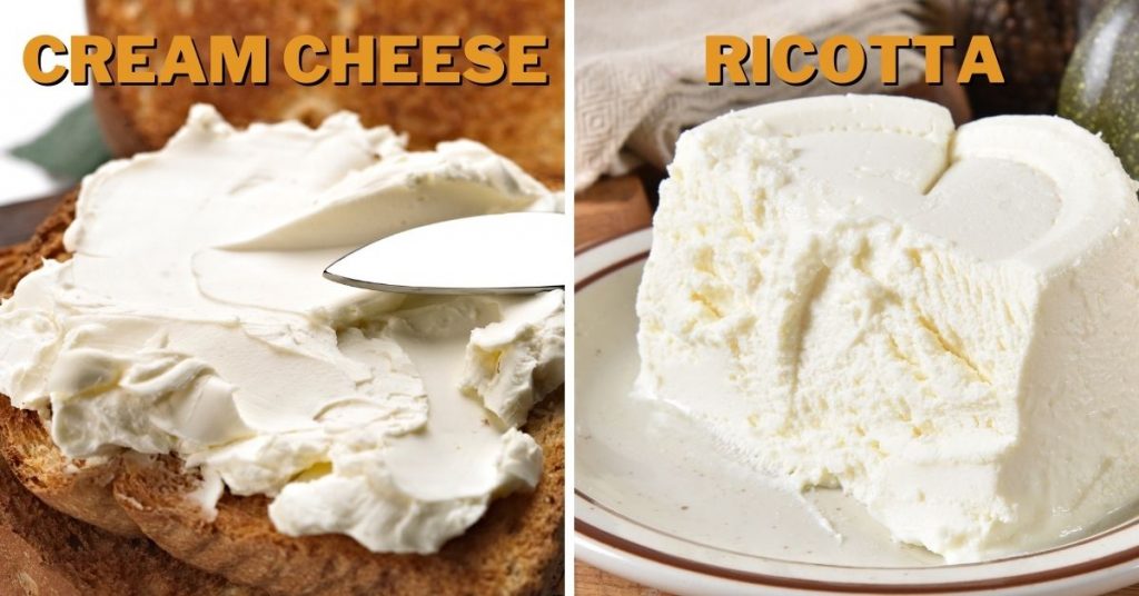 cream cheese vs ricotta