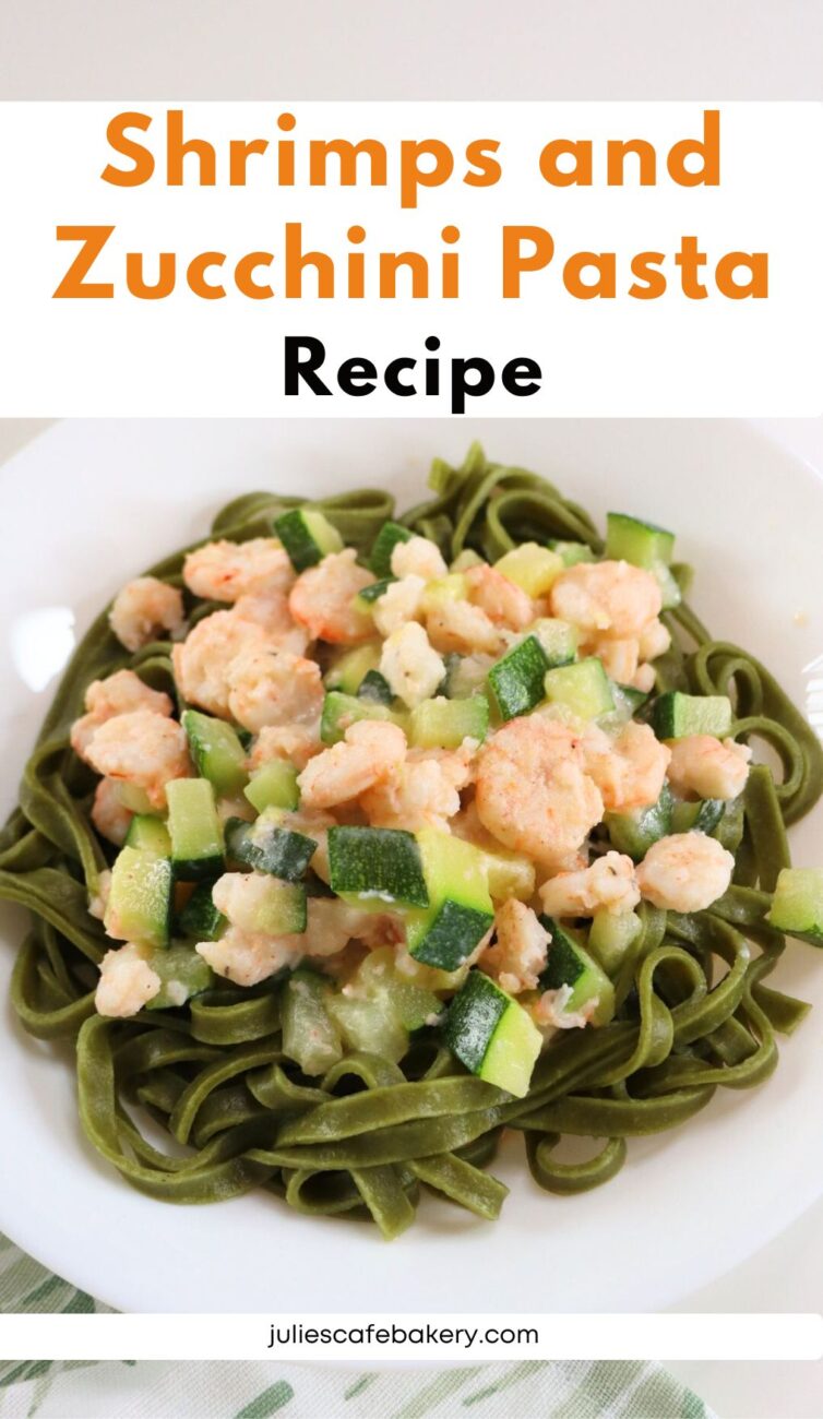 creamy easy Shrimps and Zucchini Pasta Recipe