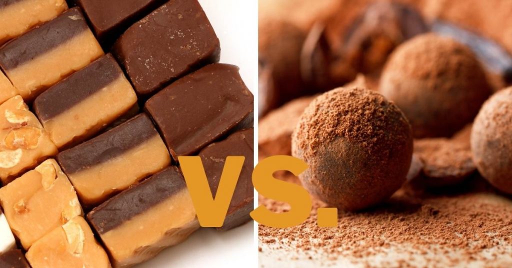 difference between fudge and truffle