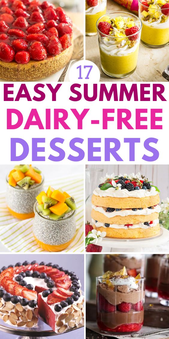easy Dairy Free Summer Desserts