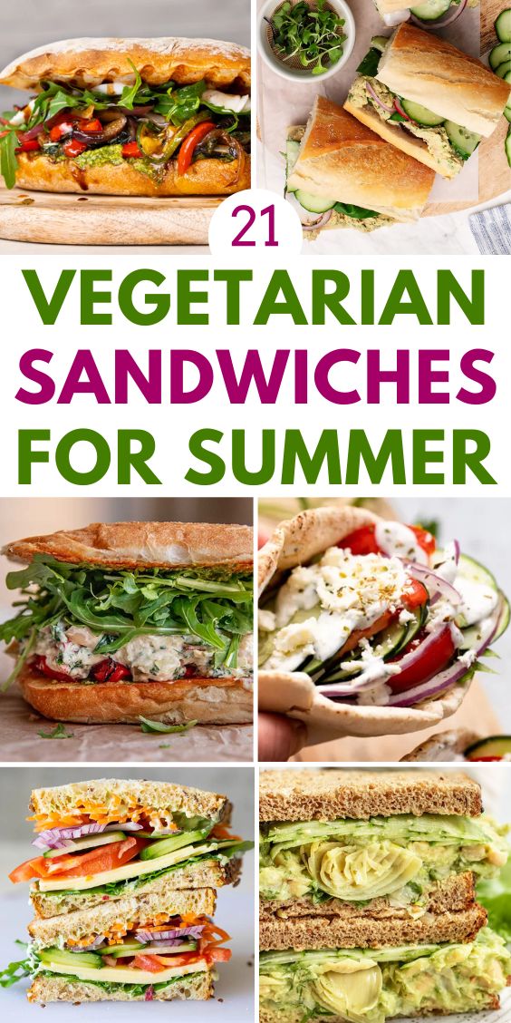 easy Vegetarian Summer Sandwiches