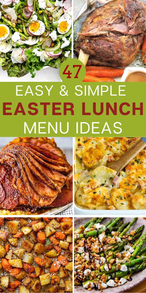 easy and simple easter lunch menu ideas