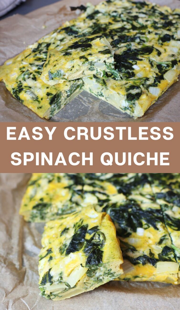 easy crustless spinach quiche