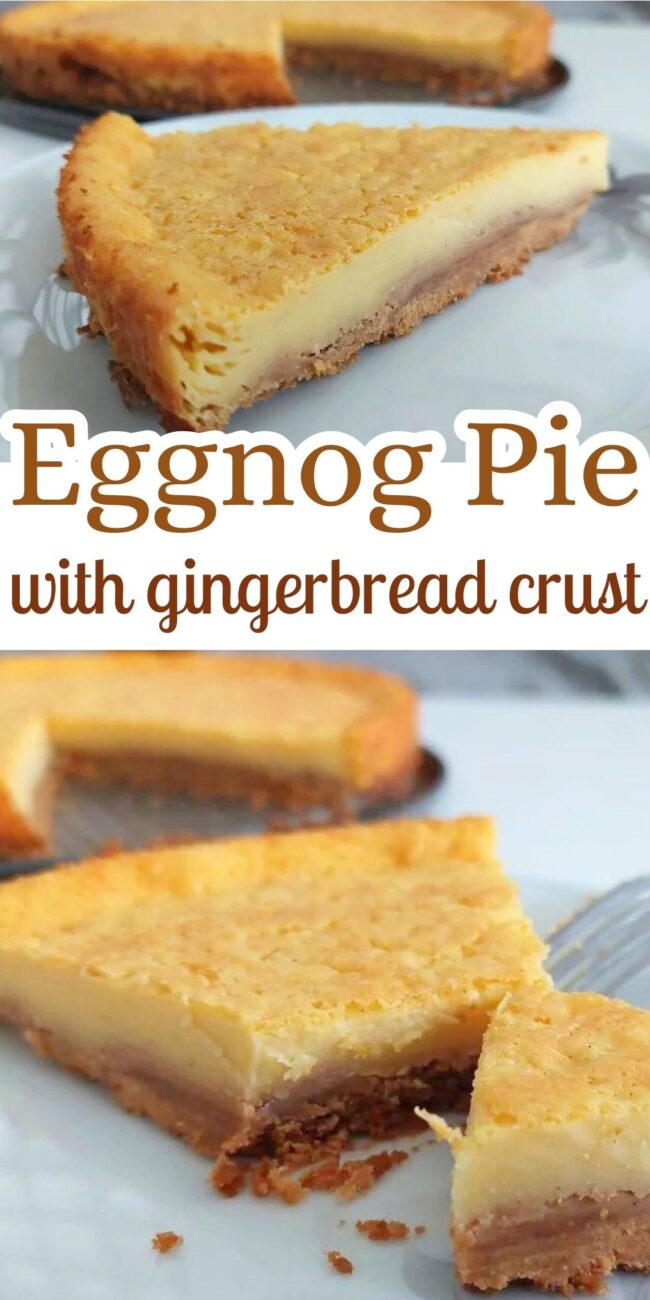 eggnog pie with gingerbread crust 3