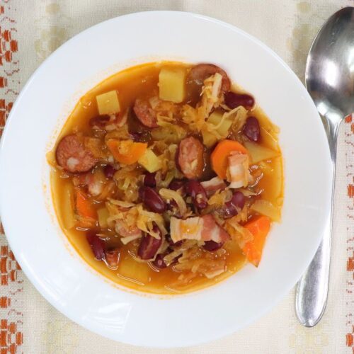 european cabbage and sausage soup recipe