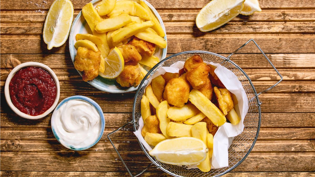 fish and chips served with homemade Captain D's Tartar Sauce