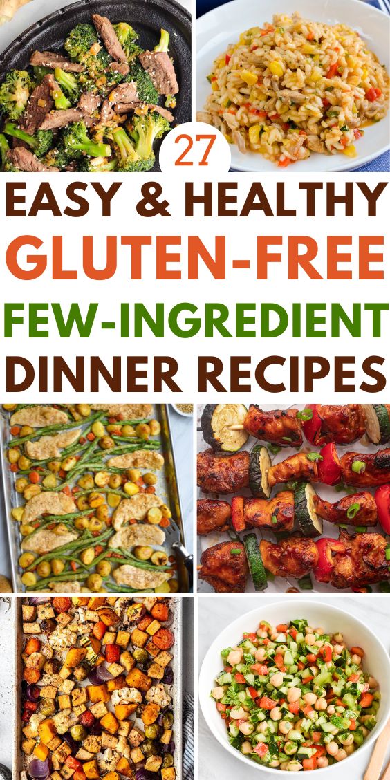 gluten free few ingredient dinner recipes
