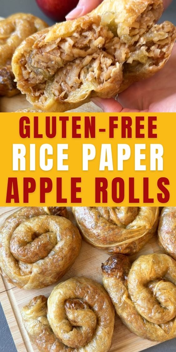 gluten free healthy rice paper apple rolls