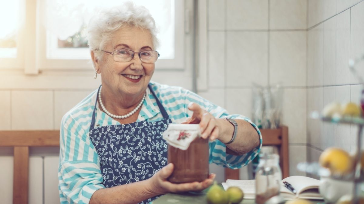grandma with food
