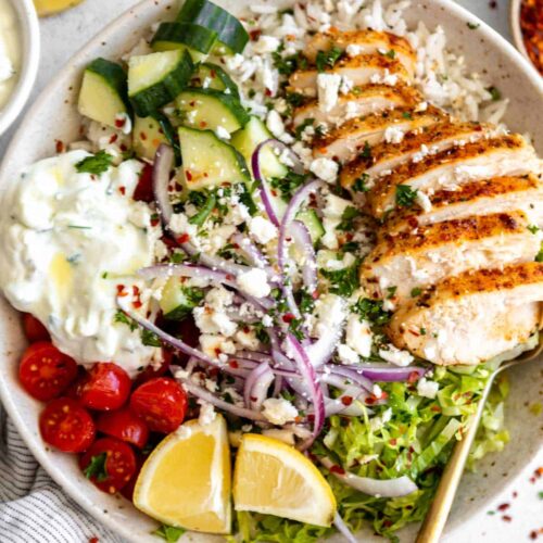 greek chicken bowls