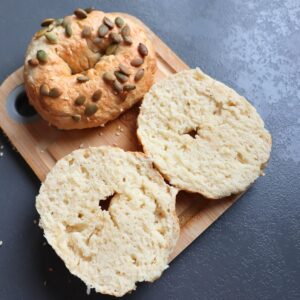 greek yogurt air fryer bagels high protein recipe