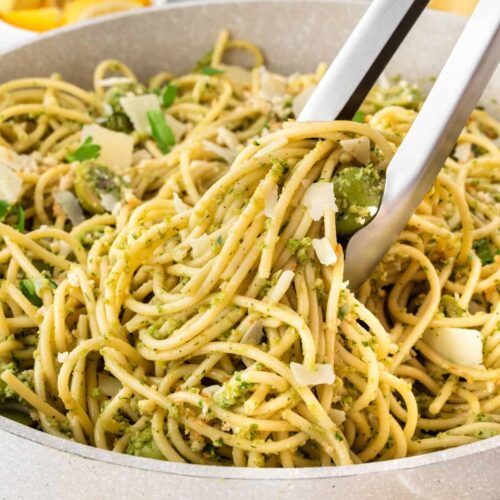 green olive pasta sauce pasta scoop