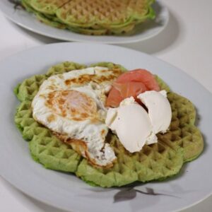green spinach waffles 1