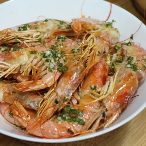 grilled shell on shrimp