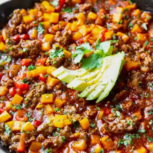 ground beef butternut squash skillet 1489 2