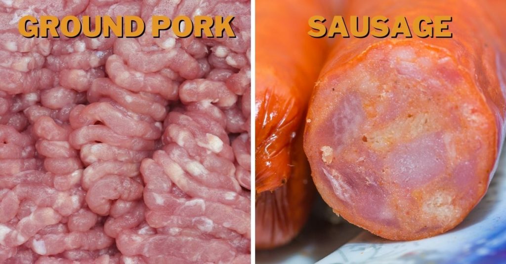ground pork vs sausage