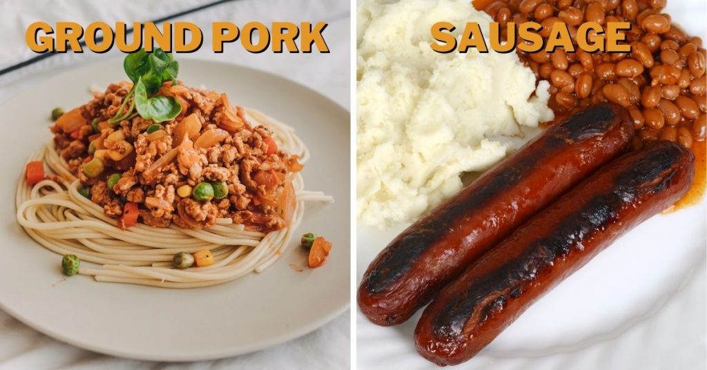 ground pork vs sausage