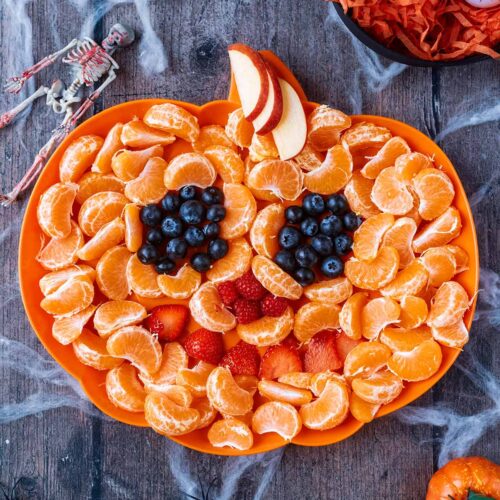 halloween fruit tray finished 1