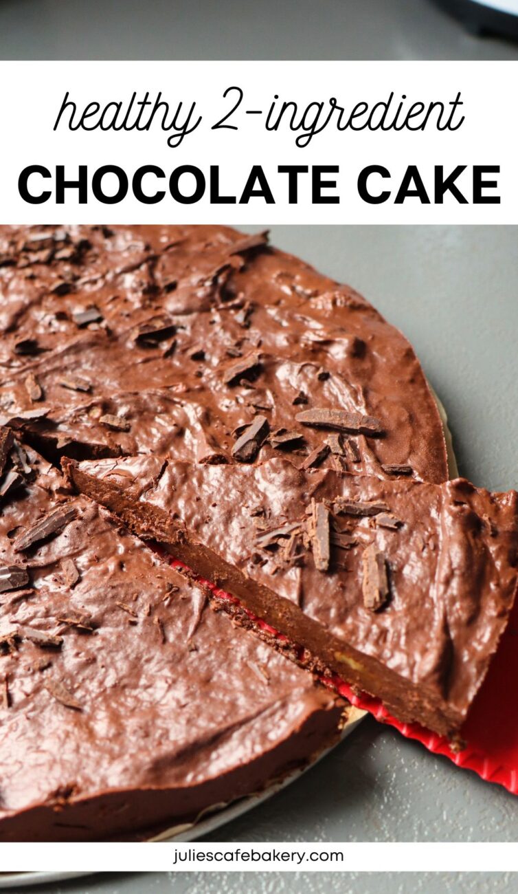 healthy 2-ingredient chocolate cake recipe