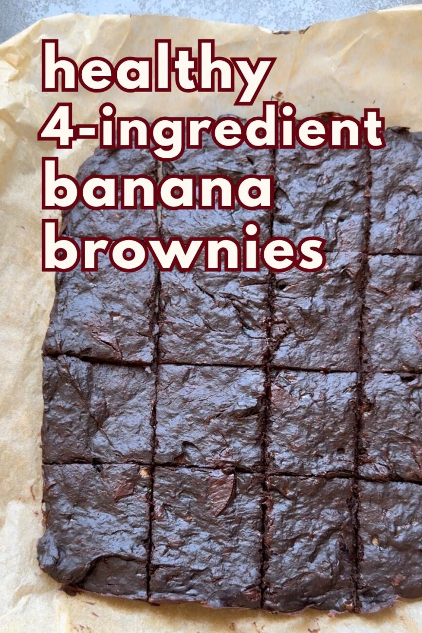 healthy 4 ingredient banana brownies