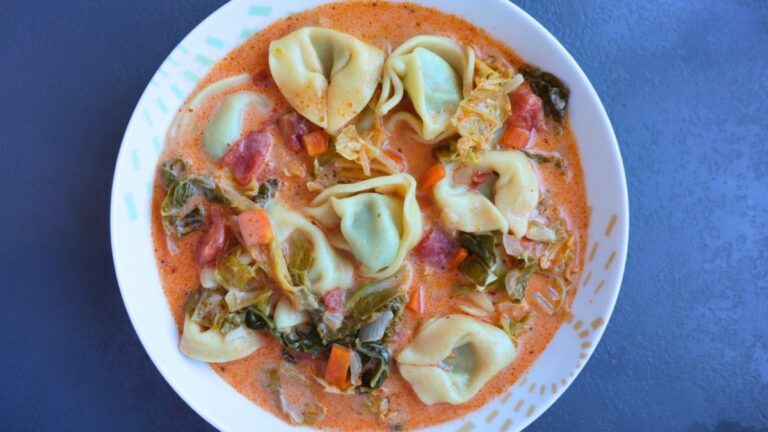 Instant Pot Kale Tortellini Soup [Healthy Comforting Recipe]