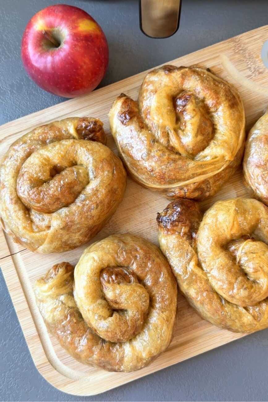 healthy rice paper apple rolls