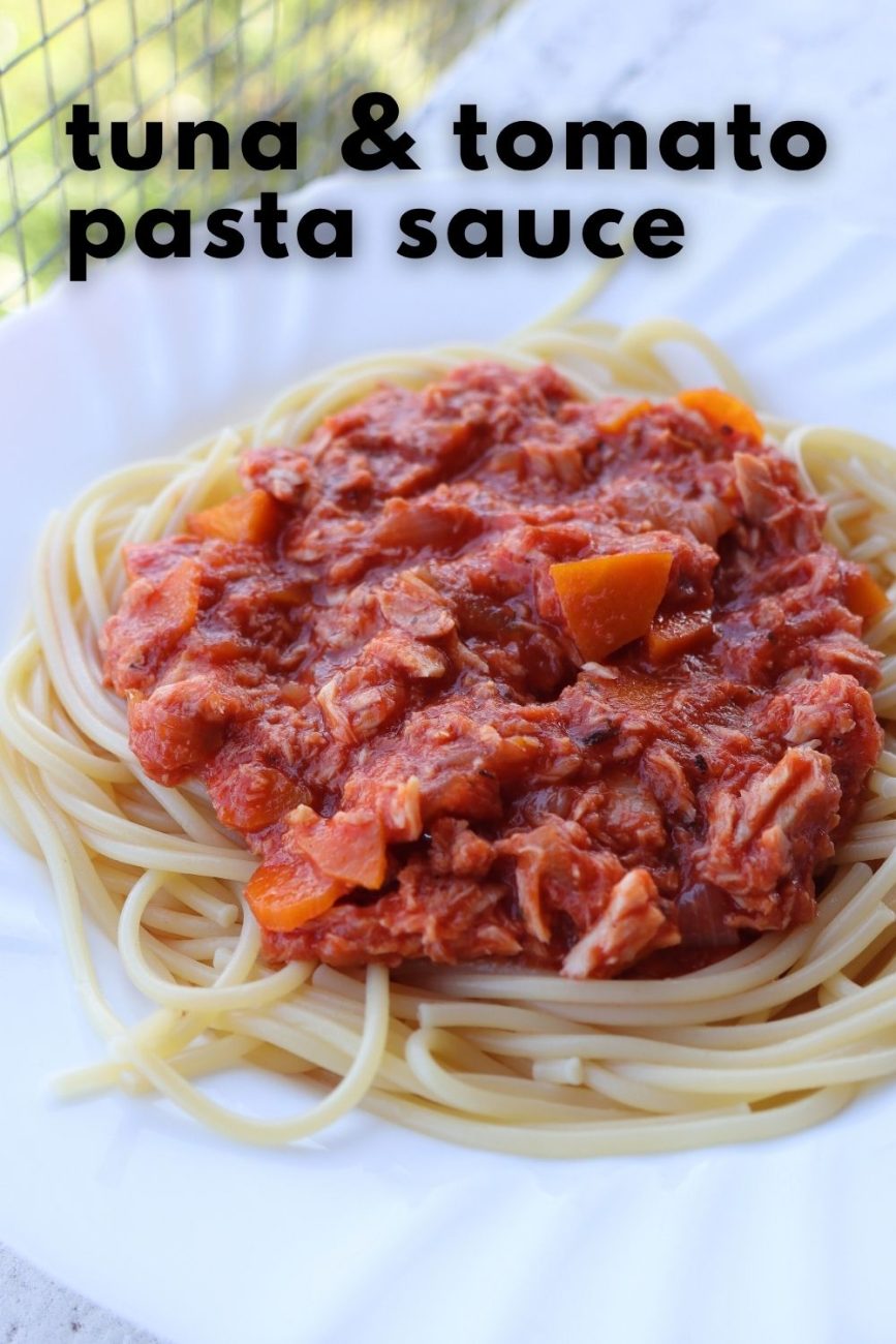 healthy tuna and tomato pasta sauce
