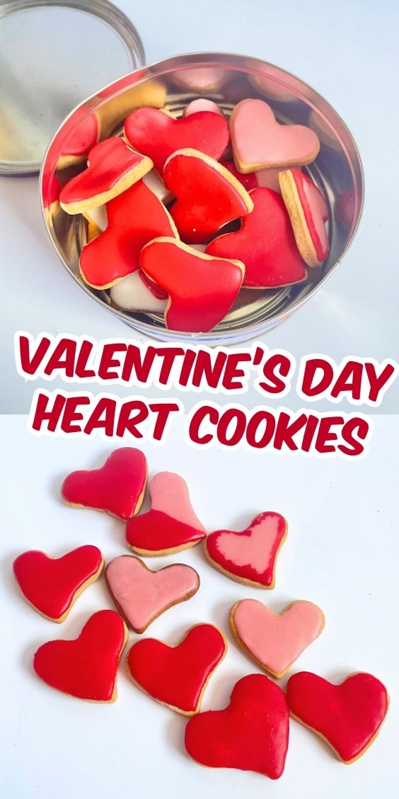 heart shaped cookies decorated simple