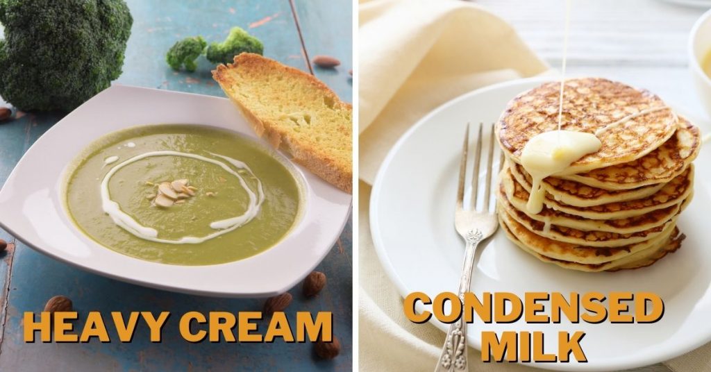 heavy Cream vs Condensed Milk 
