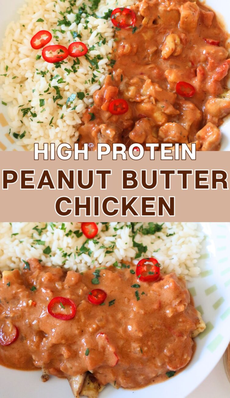 high protein homemade easy PEANUT BUTTER CHICKEN recipe