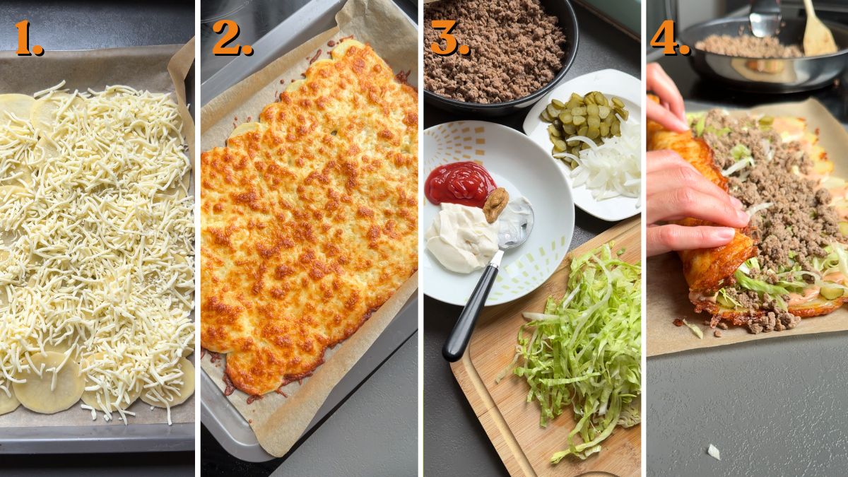 how to make Healthy cheeseburger big mac potato roll