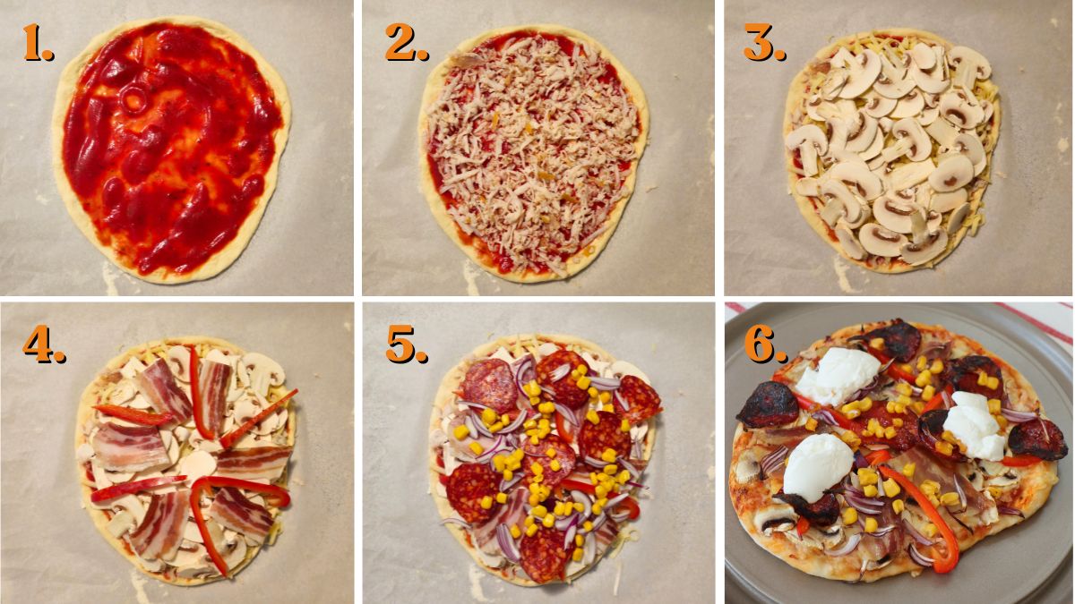 how to make Pepperoni Pizza with Veggies