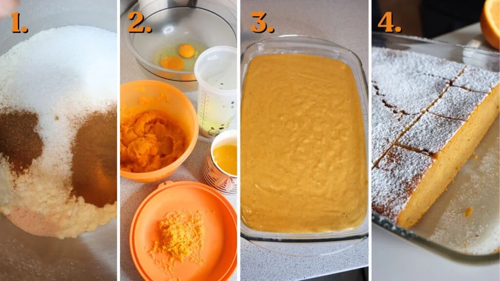 how to make Pumpkin Sheet Cake with Cinnamon and Orange