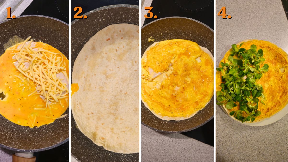 how to make breakfast tortilla with eggs