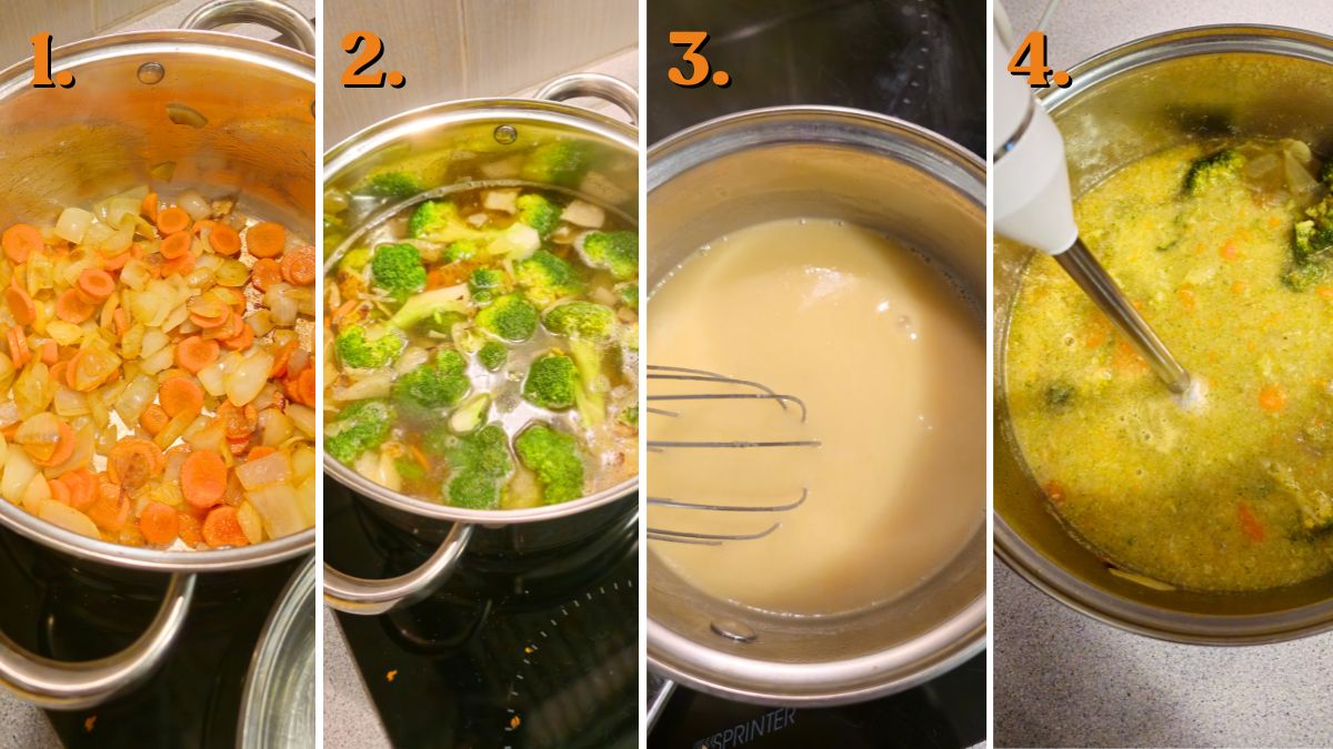 how to make broccoli soup without cream and milk