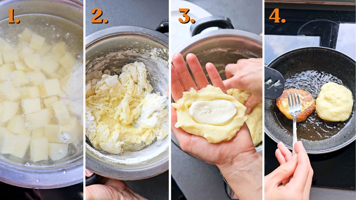 how to make cheesy potato pancakes