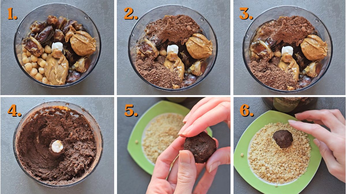 how to make chocolate chickpea truffles