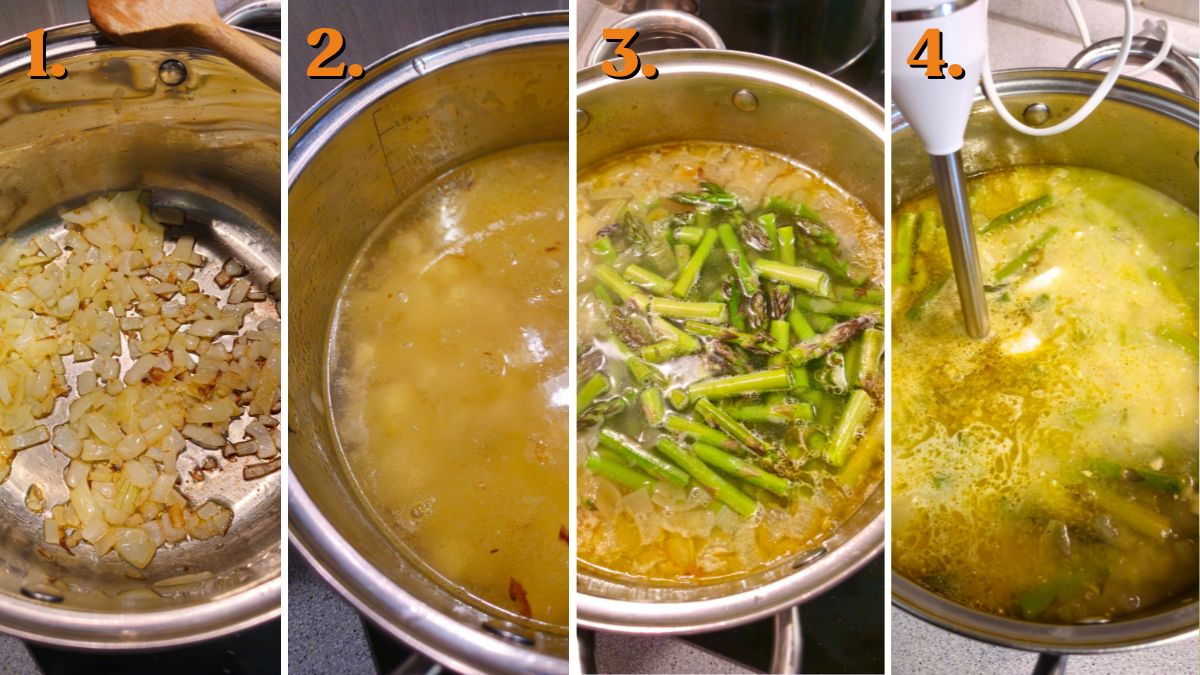 how to make creamy asparagus and potato soup