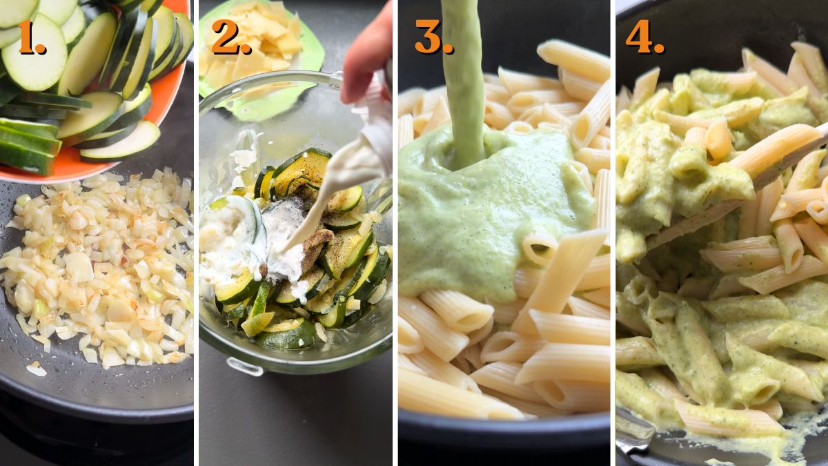 how to make creamy zucchini pasta sauce