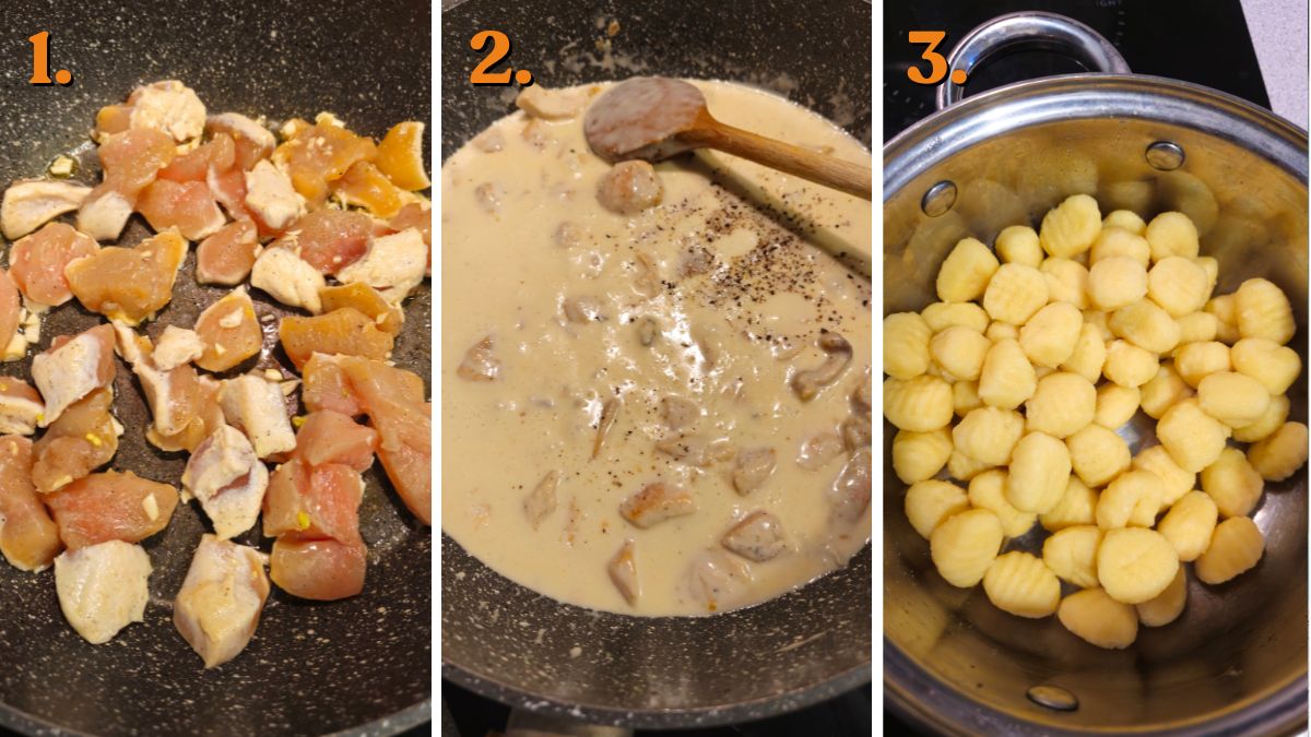 how to make gnocchi and chicken with gorgonzola cream sauce