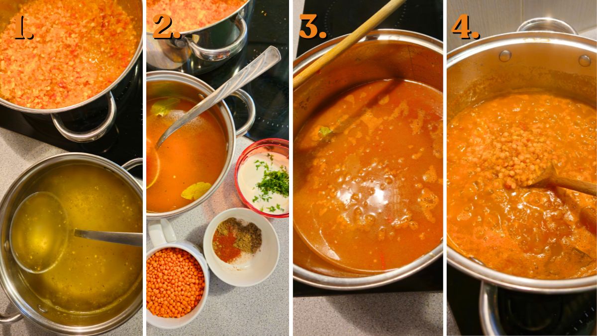 how to make lentil soup recipe