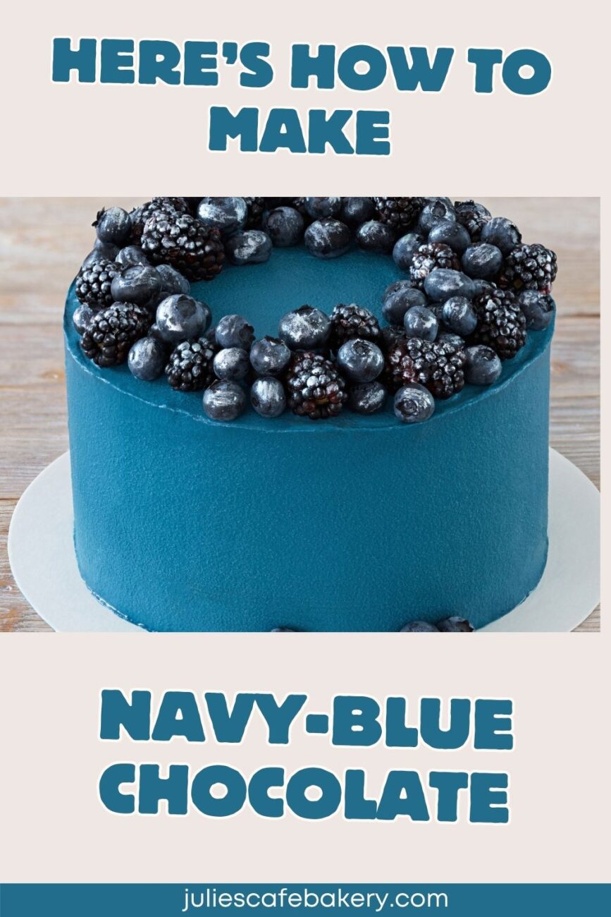 how to make navy blue chocolate