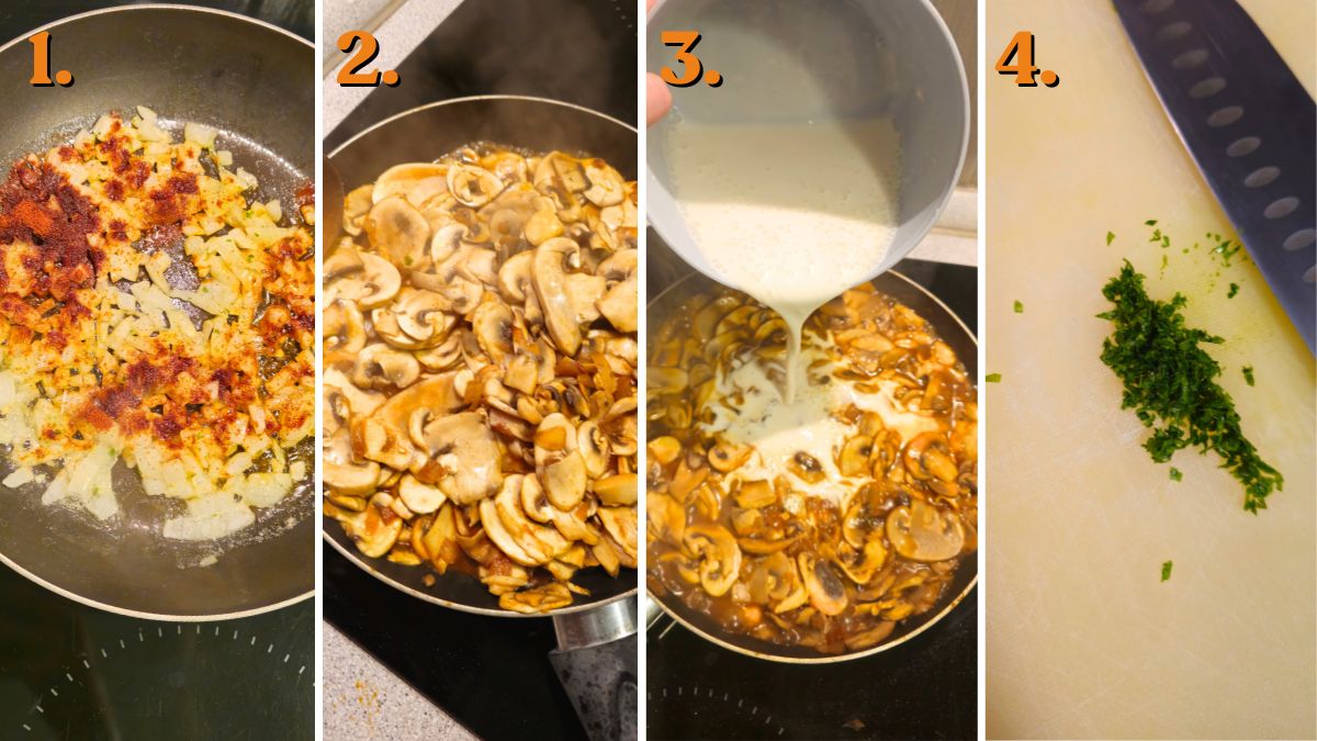 how to make simple creamy mushroom sauce