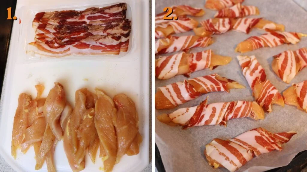 ingredients for bacon wrapped chicken