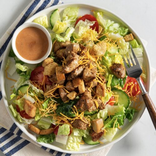 large barbecue pork salad