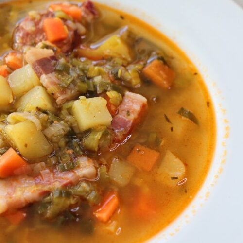 leek potato and bacon stew