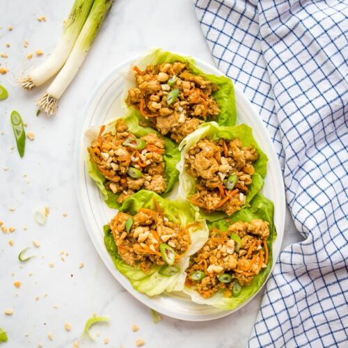 low carb thai chicken lettuce wraps 1