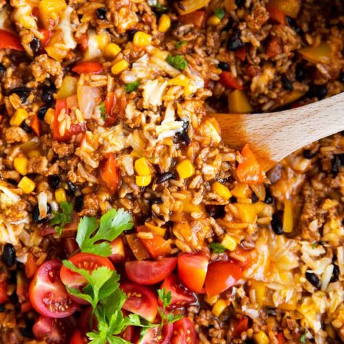 mexican beef and rice skillet image 1