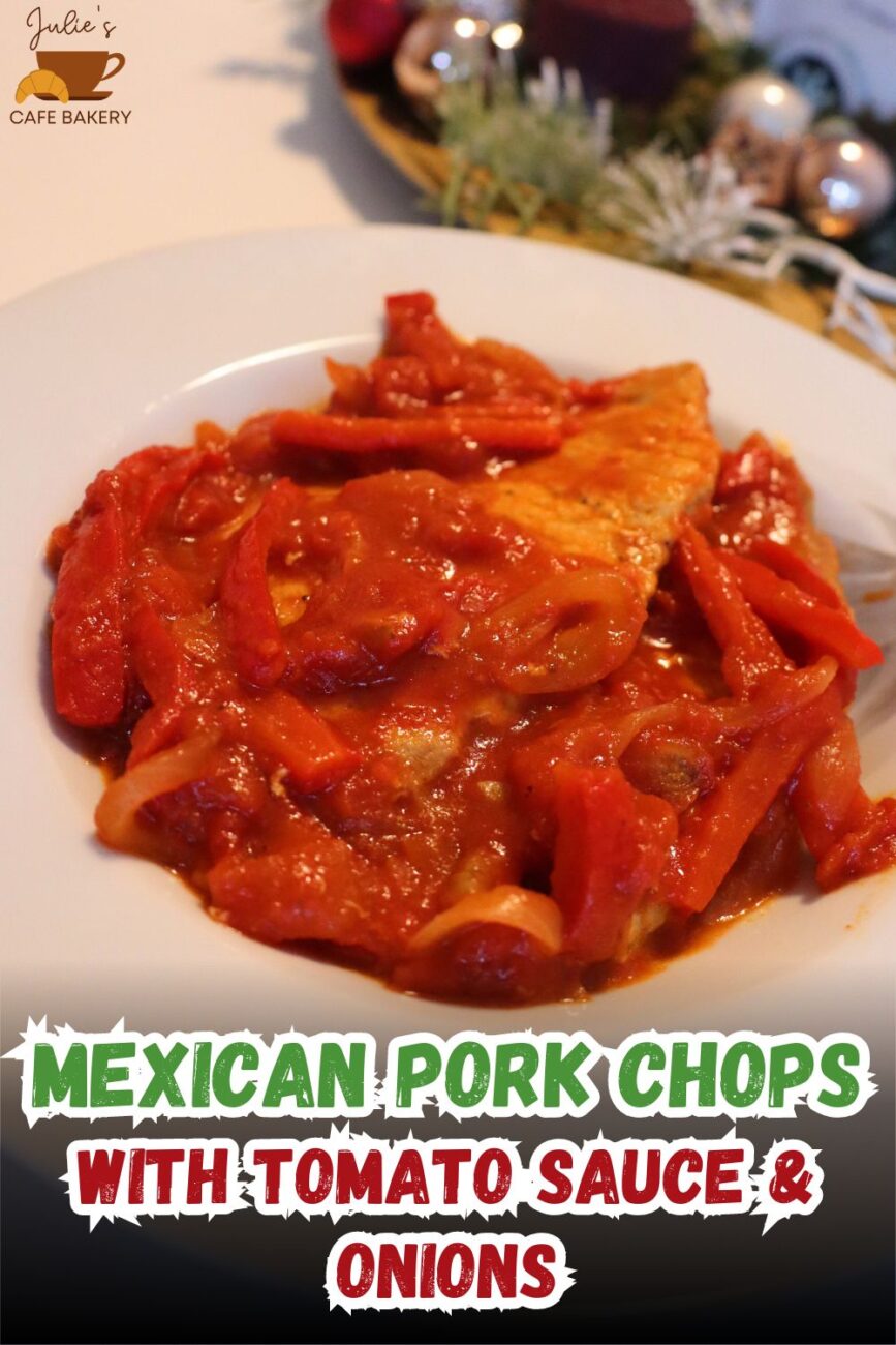 mexican pork chops in red sauce family meat dinner
