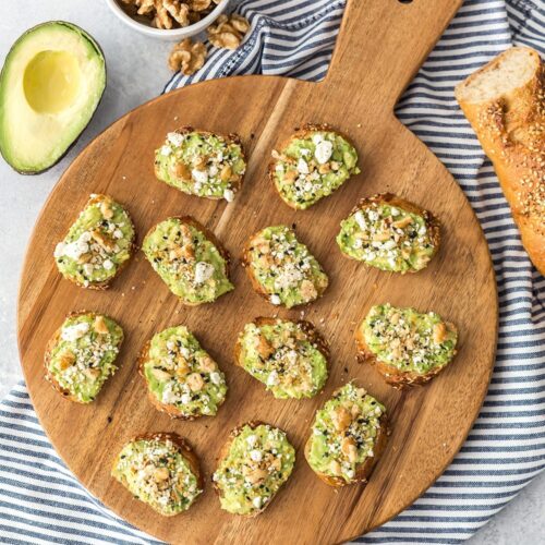 mini avocado toasts